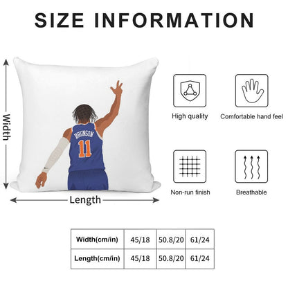JALEN BRUNSON Soft Bedroom Essential Throw Pillow