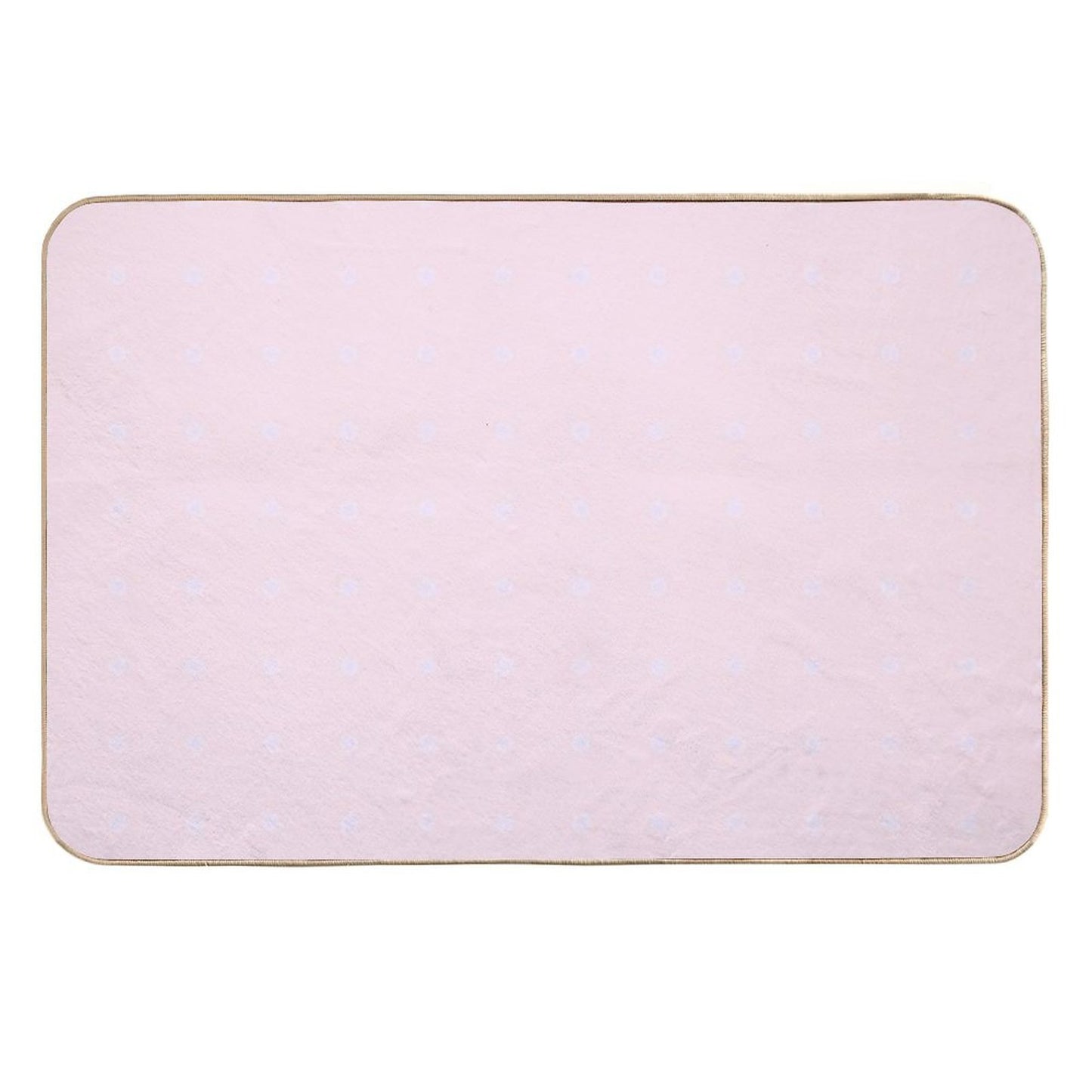 Spaced-Out Tiny Hexagons, Simple Geometric Print, Pale Purple on Pastel Pink  Rapid-Drying Bath Mat