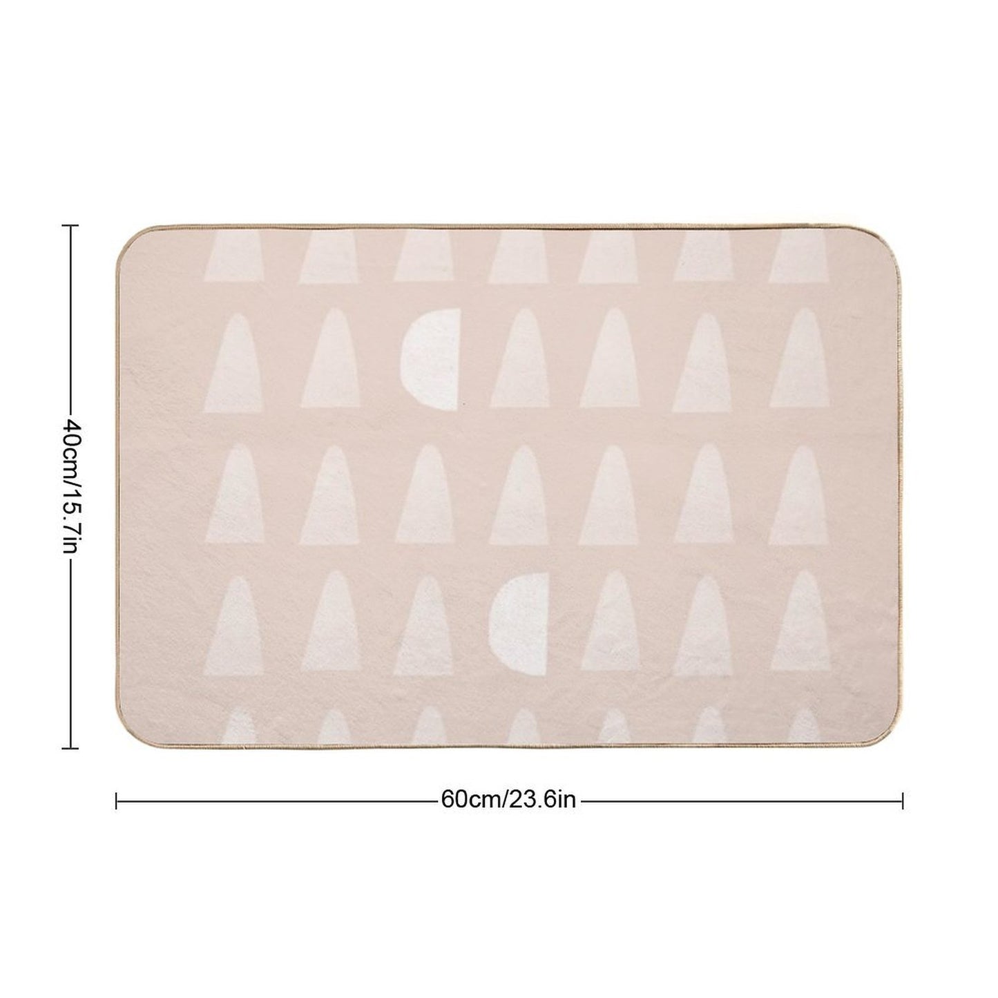 Cute Pink Geometric Pattern  High-Traffic Bath Mat
