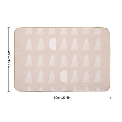 Cute Pink Geometric Pattern  High-Traffic Bath Mat