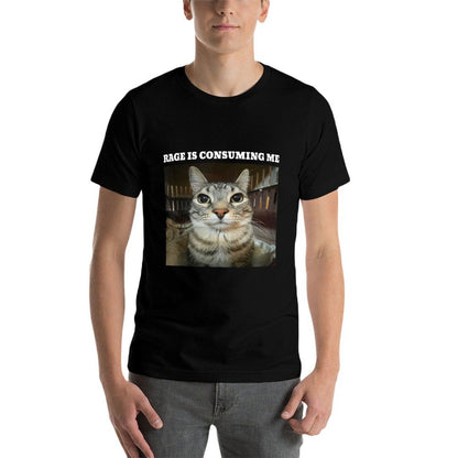 Rage Is Consuming Me Cat Meme  Lightweight T-Shirt