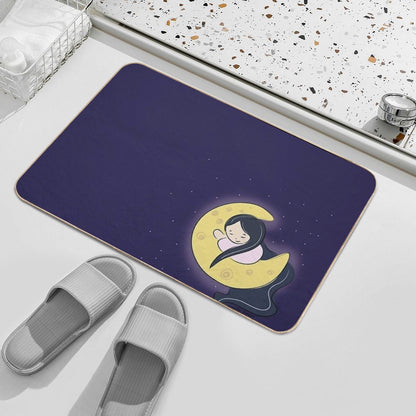 Moon Girl  Slip-Resistant Bath Mat
