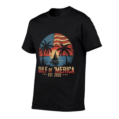 Gulf of 'Merica Vintage USA Flag Retro Coastal Sunset Vintage-inspired T-Shirt