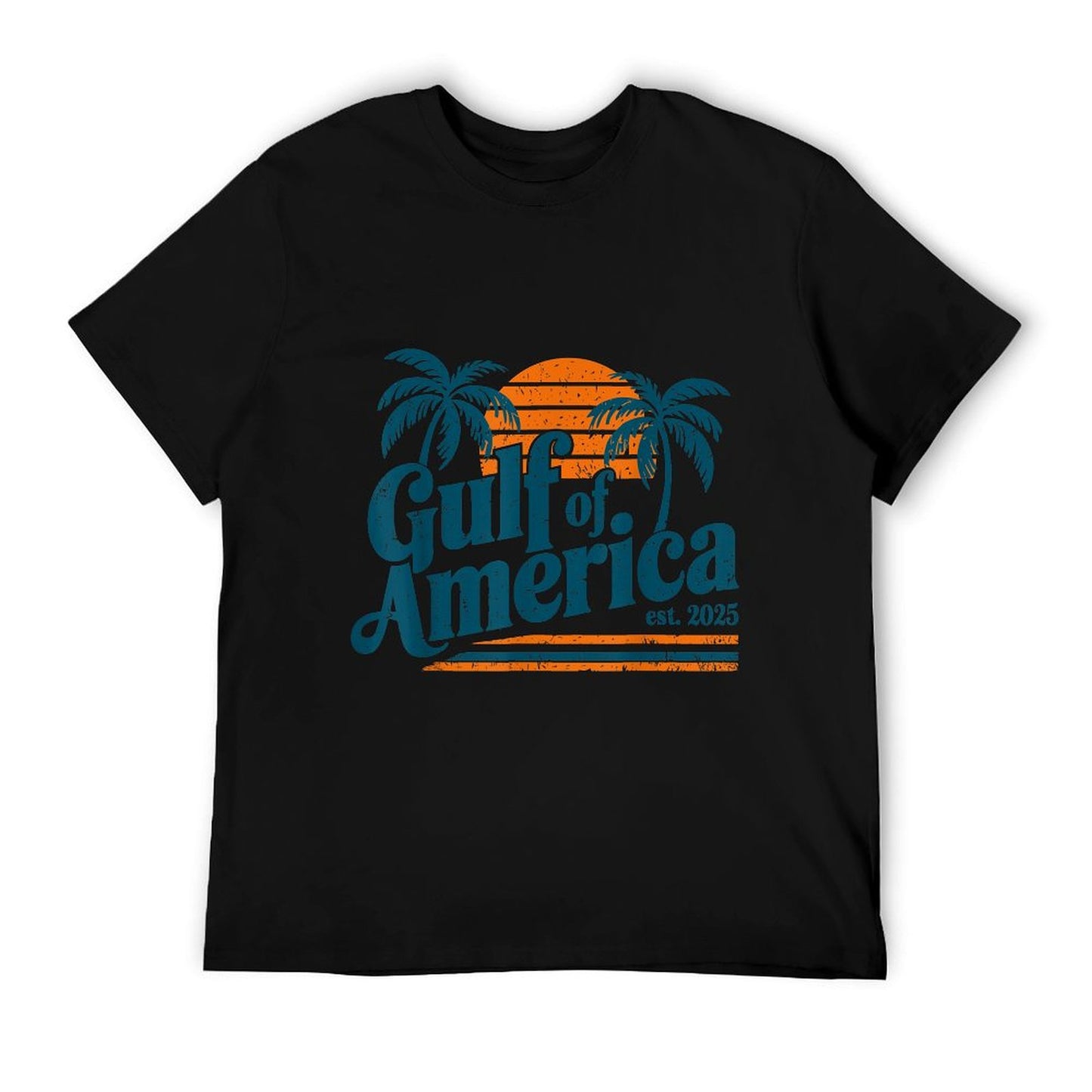 Retro Vintage Gulf Of US America 2025 American Gifts Oversized Silhouette T-Shirt