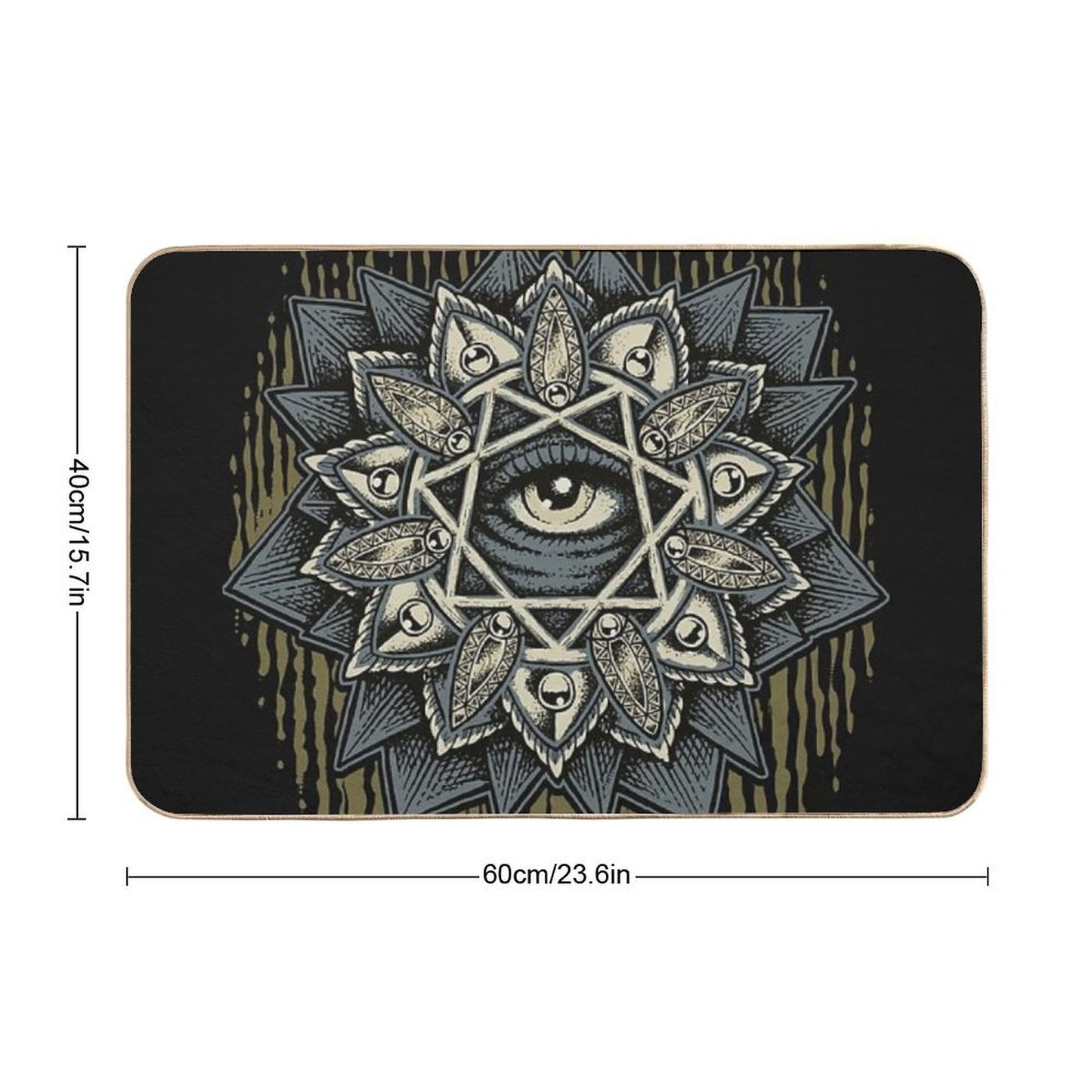 Seven Rays Eye  Stain-Proof Bath Mat