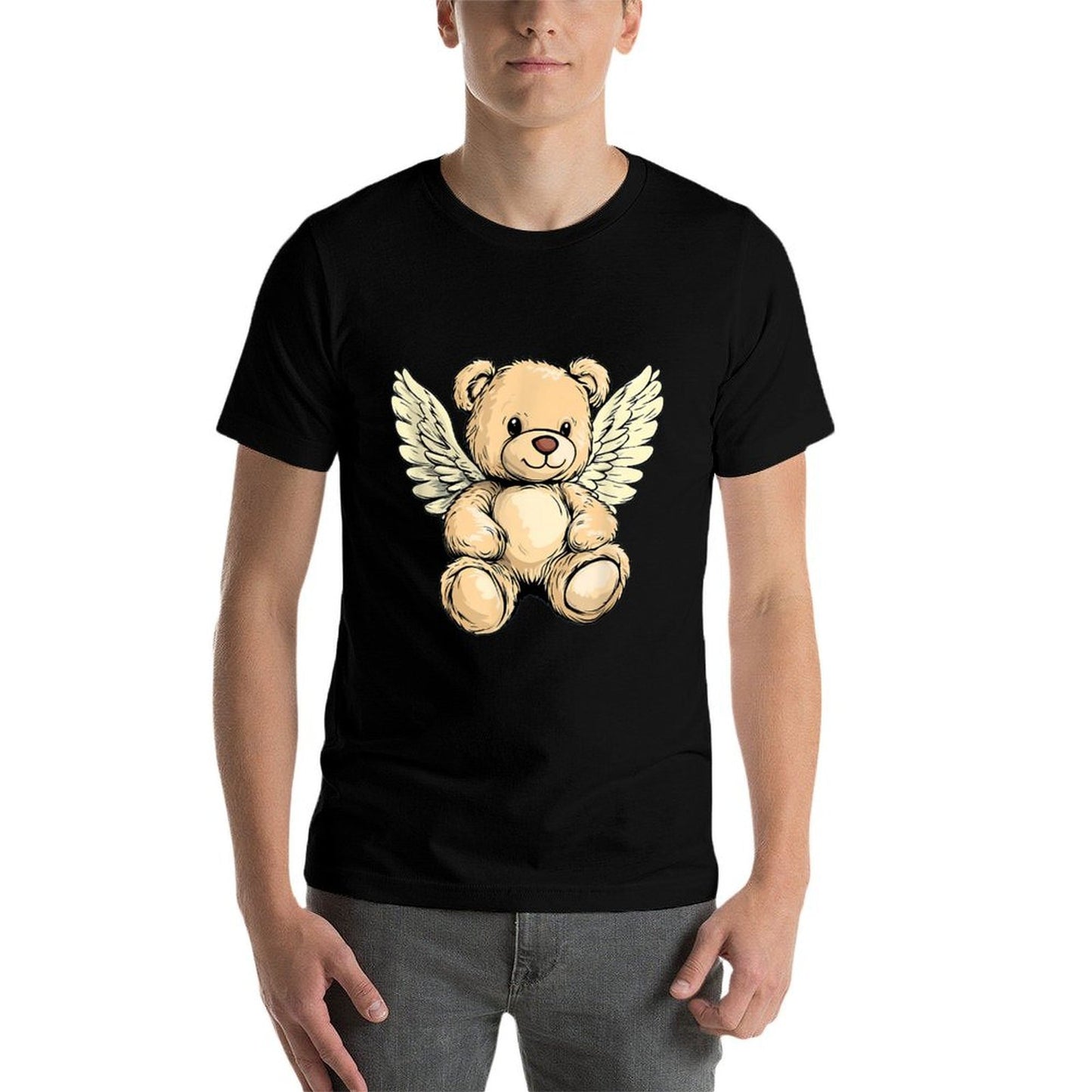 Pretty Teddy with Angel Wings for Cool Boys And Girls  Odor-resistant T-Shirt