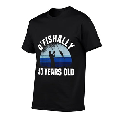 Ofishally 50 Years Old Fisherman 50th Birthday Fishing  Moisture-wicking T-Shirt