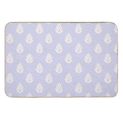 Lavender Breeze Leaf Silhouette  Easy Maintenance Bath Mat