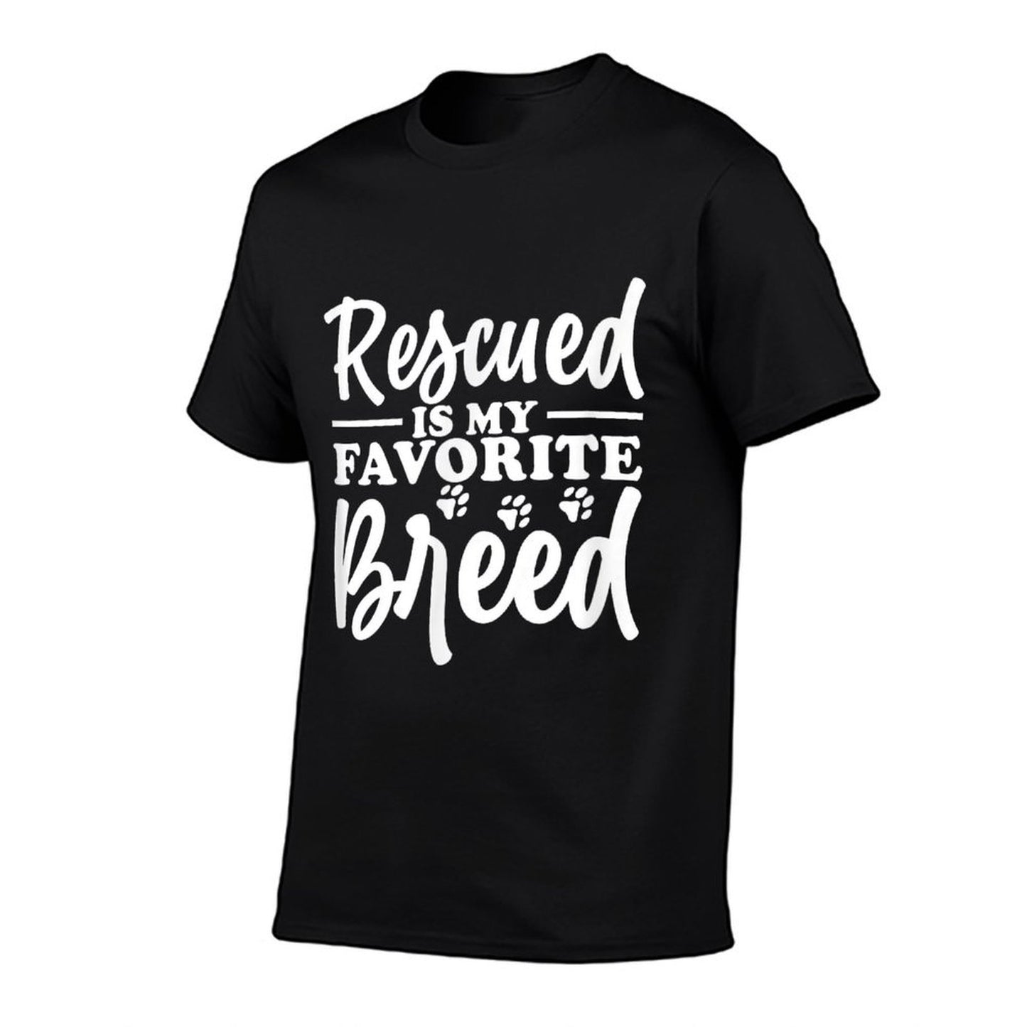 Animal Rescue Rescued Is My Favorite Breed Pet Adopt  Oversized Silhouette T-Shirt