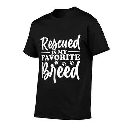 Animal Rescue Rescued Is My Favorite Breed Pet Adopt  Oversized Silhouette T-Shirt