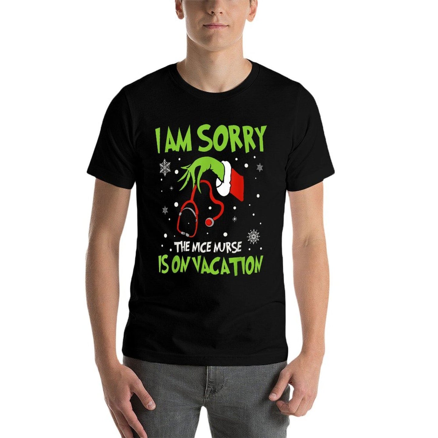 Christmas I Am Sorry The Nice Nurse Is On Vacation  Vintage-inspired T-Shirt