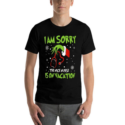 Christmas I Am Sorry The Nice Nurse Is On Vacation  Vintage-inspired T-Shirt