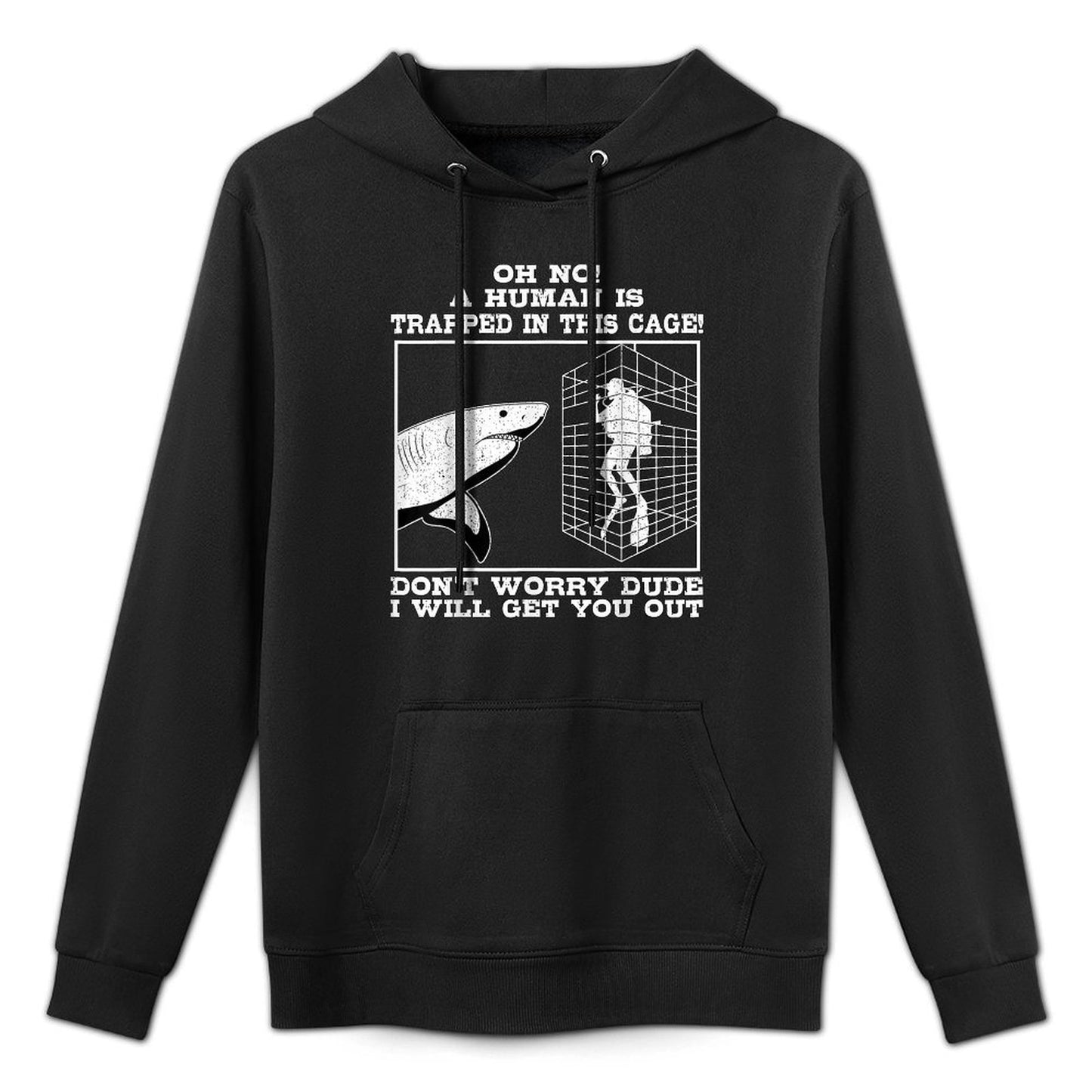 Great White Shark Ocean Biologists Largest Predator Fish Shape Retention Hoodie