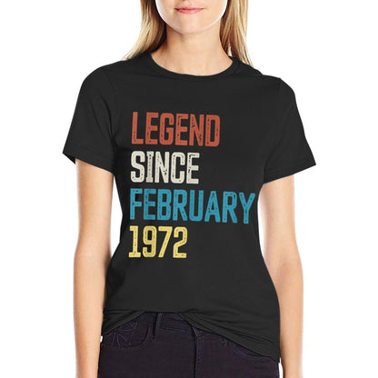 50th Birthday Vintage Born in February 1972 Birthday  Graphic-printed T-Shirt