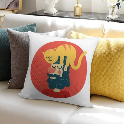 Cats Commands Soft Shrink-Resistant Throw Pillow
