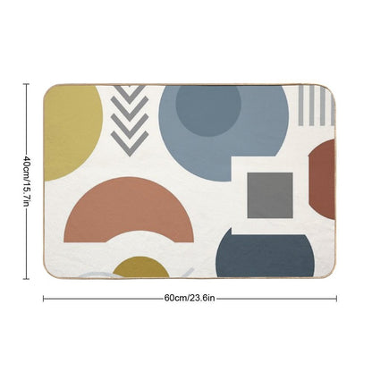 Mid Century Modern Geometric #redbubble #stickers #posters #artprint  Eco-Friendly Bath Mat