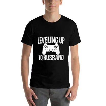 Engagement for Groom Video Game Lovers  Oversized Silhouette T-Shirt