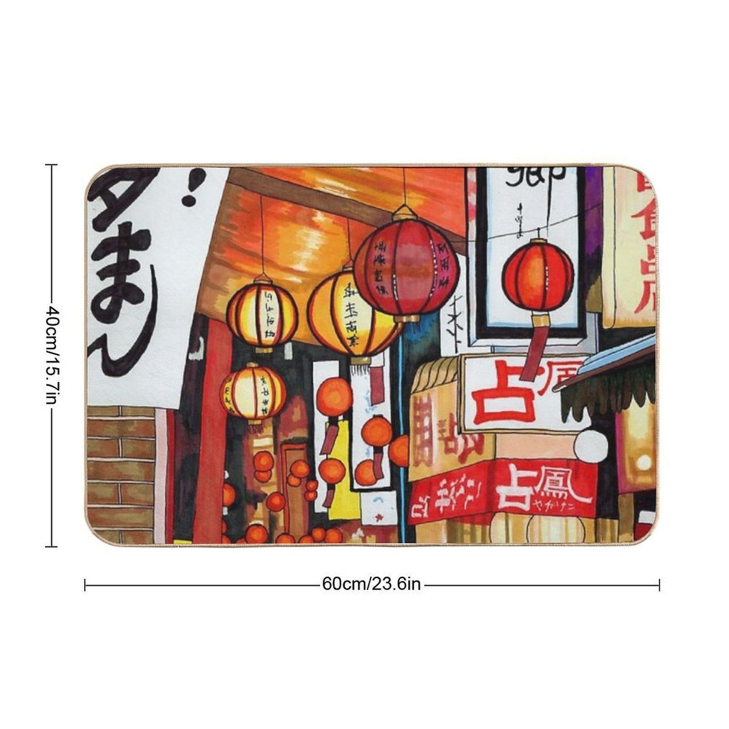Street Lanterns  Repositionable Bath Mat