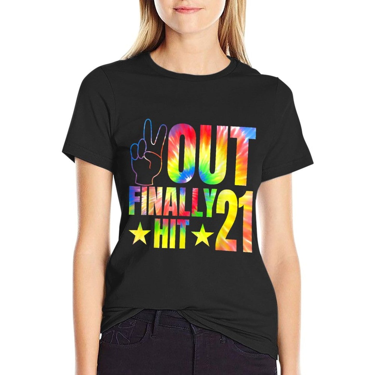 Peace Out Finally Hit 21 Year Old 21st Birthday Party  Vintage-inspired T-Shirt