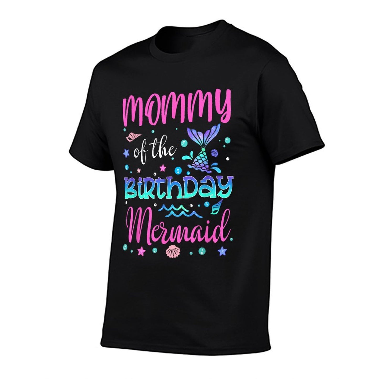 Mommy Of The Birthday Mermaid Family Matching Party Squad  Stretchy T-Shirt