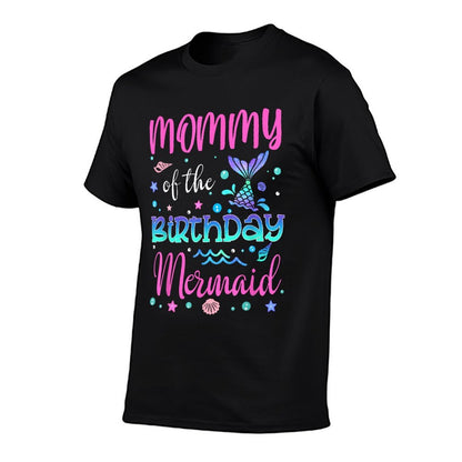 Mommy Of The Birthday Mermaid Family Matching Party Squad  Stretchy T-Shirt