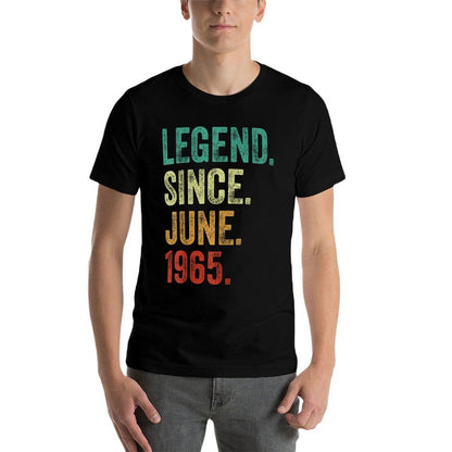 60 Years Old Legend Since June 1965 60th Birthday  Vintage-inspired T-Shirt