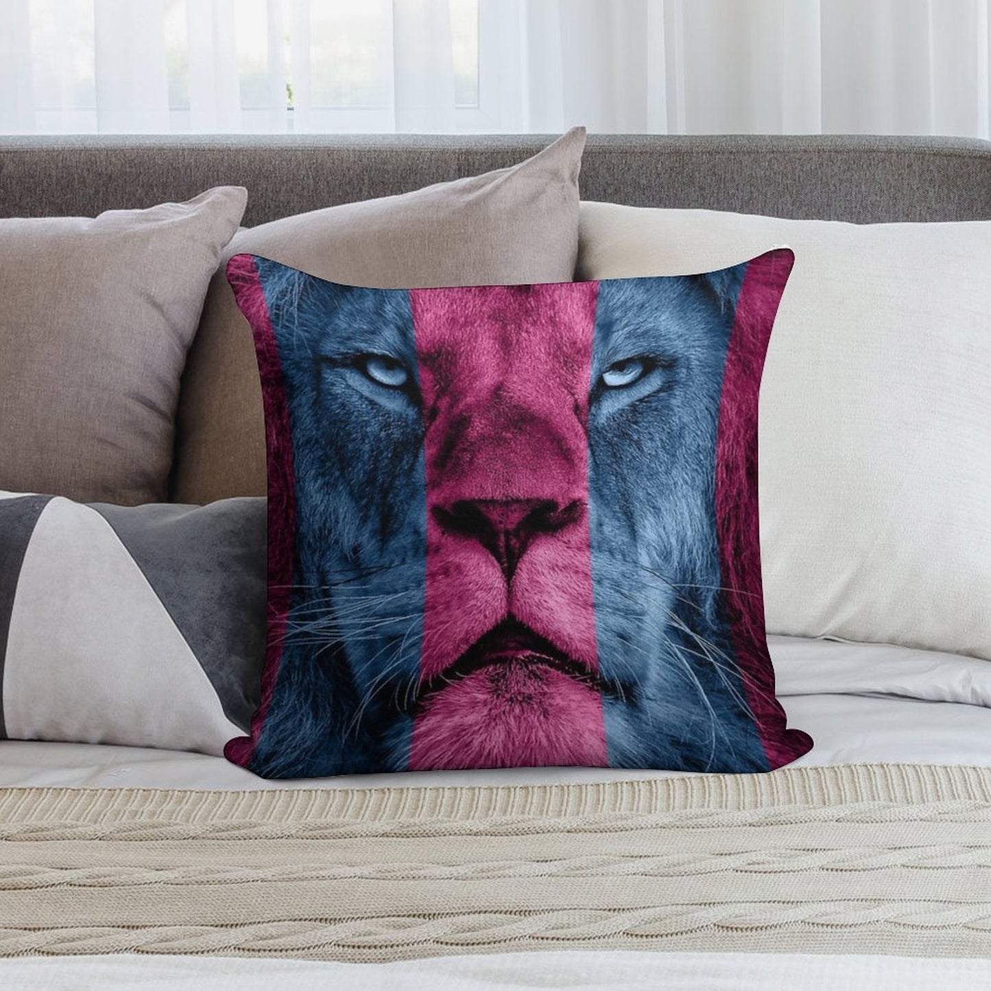 Aston Villa Lion Soft High-Density Material Throw Pillow
