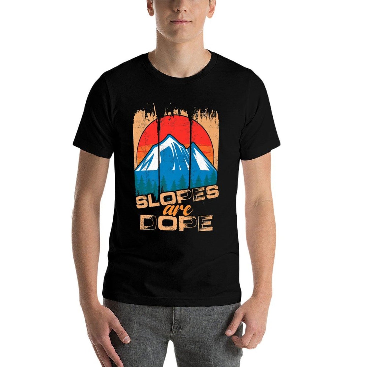 Slopes Are Dope  Mountains Winter Sports  Skiing Ski Premium  Oversized Silhouette T-Shirt
