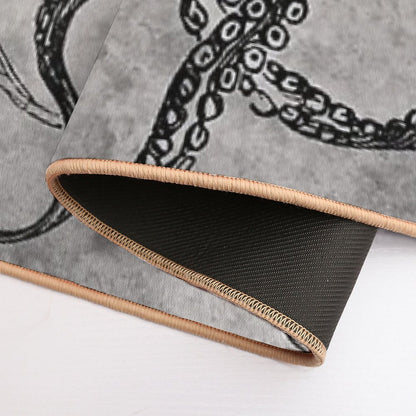 Vintage Octopus  Fade-Resistant Bath Mat