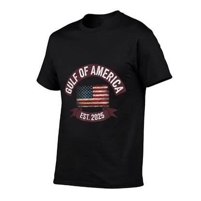 Retro Gulf Of USA America Est 2025 USA American Flag Lightweight T-Shirt