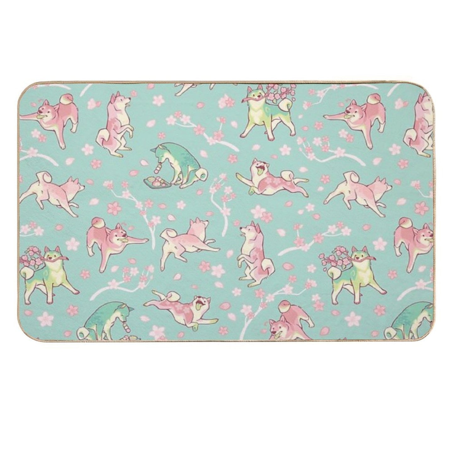 Shibakura & Matchinu in Mint  Eco-Friendly Bath Mat