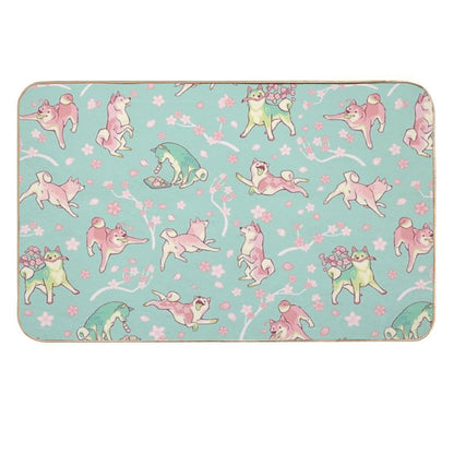 Shibakura & Matchinu in Mint  Eco-Friendly Bath Mat