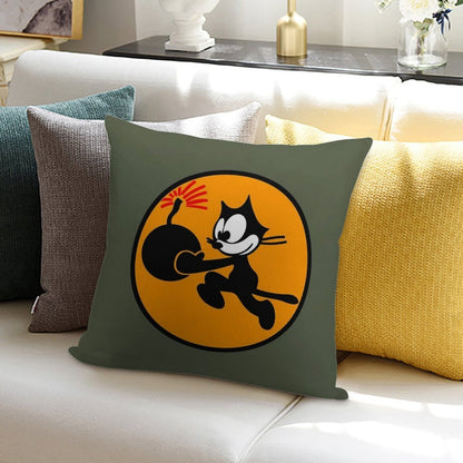 USN VFA-31 Strike Fighter Squadron - Tomcatters - Clean Style Soft High-Density Material Throw Pillow