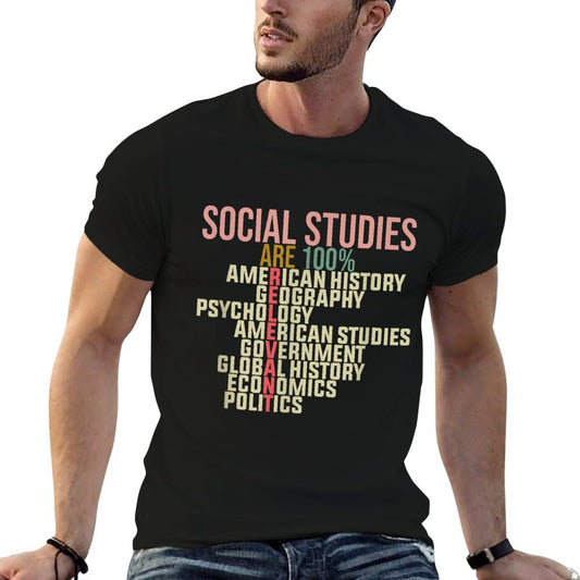 World History Classroom Social Studies History Teacher  Ribbed Collar T-Shirt