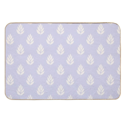 Lavender Breeze Leaf Silhouette  Easy Maintenance Bath Mat