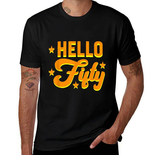 Hello Fifty Happy 50th Birthday 50 Year Old 1969  Soft T-Shirt