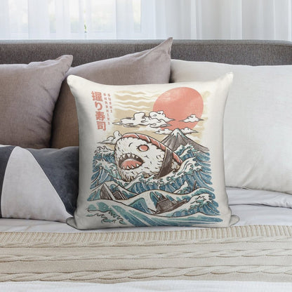 Sharkiri Sushi Soft Short Plush Fabric Throw Pillow