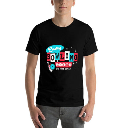 Funny Bowling Design Do Not Wash This Is My Lucky Bowling  Polyester Blend T-Shirt