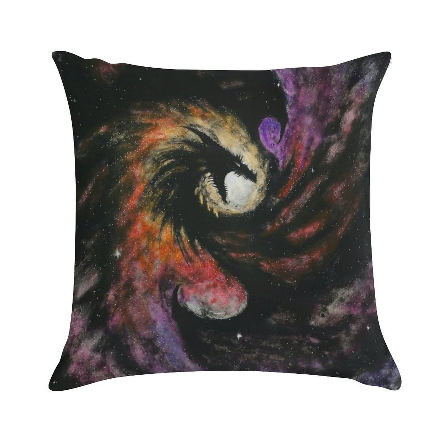 Dragon Galaxy Soft Bedroom Essential Throw Pillow