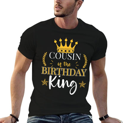 Cousin of The Birthday King Theme Party Bday Celebration  Oversized Silhouette T-Shirt