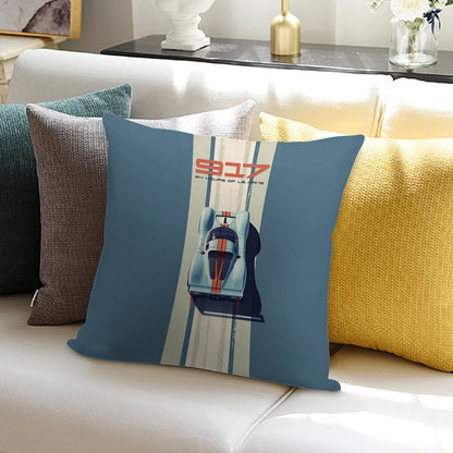 Porsche 917 24 Hours of Le Mans Race Car Soft Easy Maintenance Throw Pillow
