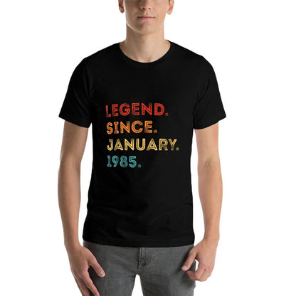Retro 40 Years Old Legend Since January 1985 40th Birthday  Easy-care T-Shirt