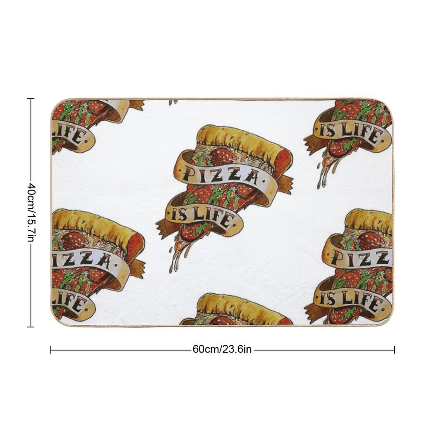 Pizza Is Life  Toxin-Free Bath Mat