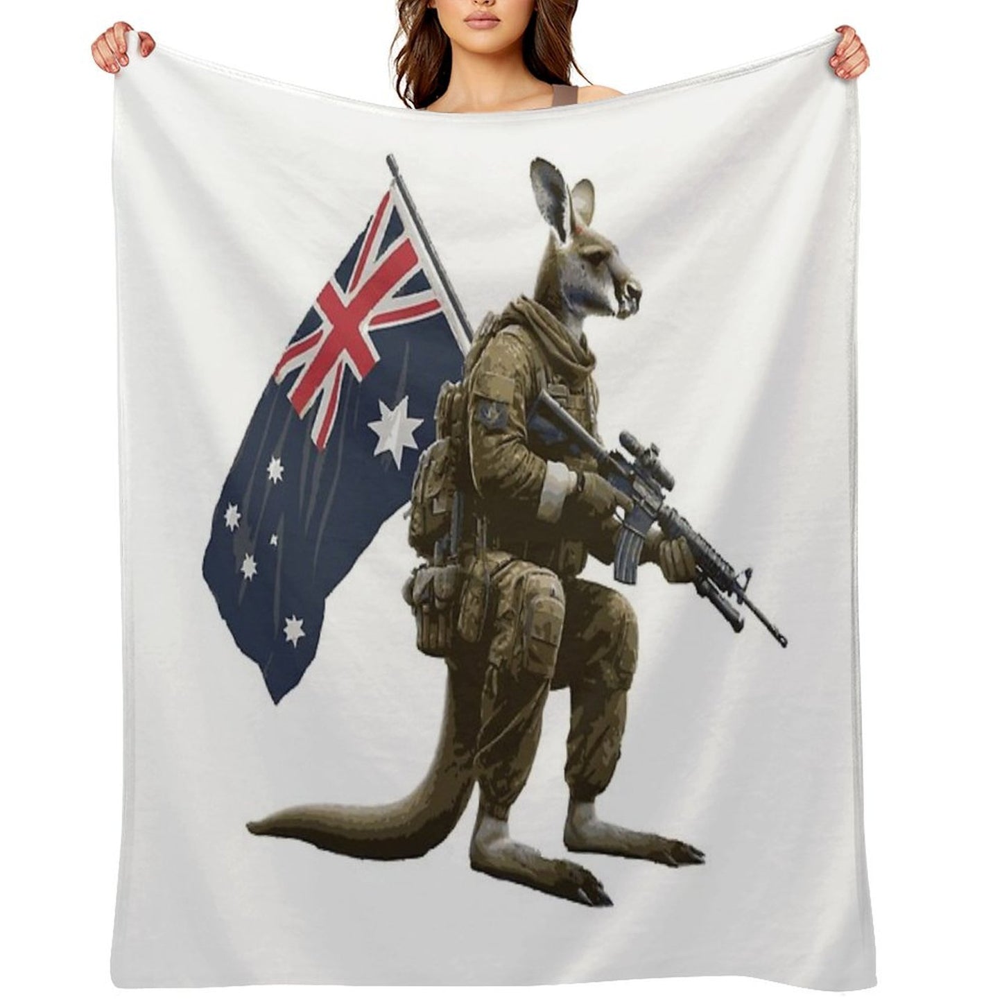 Aussie Army Digger Easy Care Throw Blanket