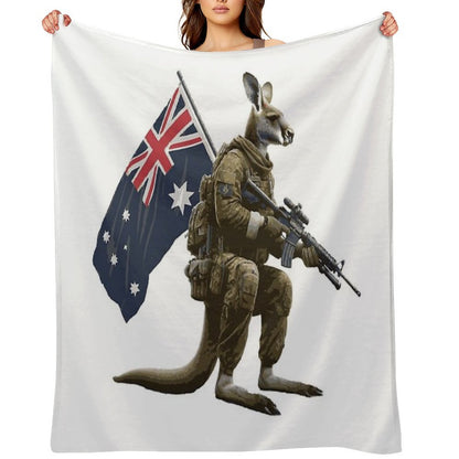 Aussie Army Digger Easy Care Throw Blanket