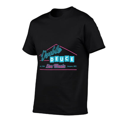 Double Funny Deuce Retro 80s  Oversized Silhouette T-Shirt