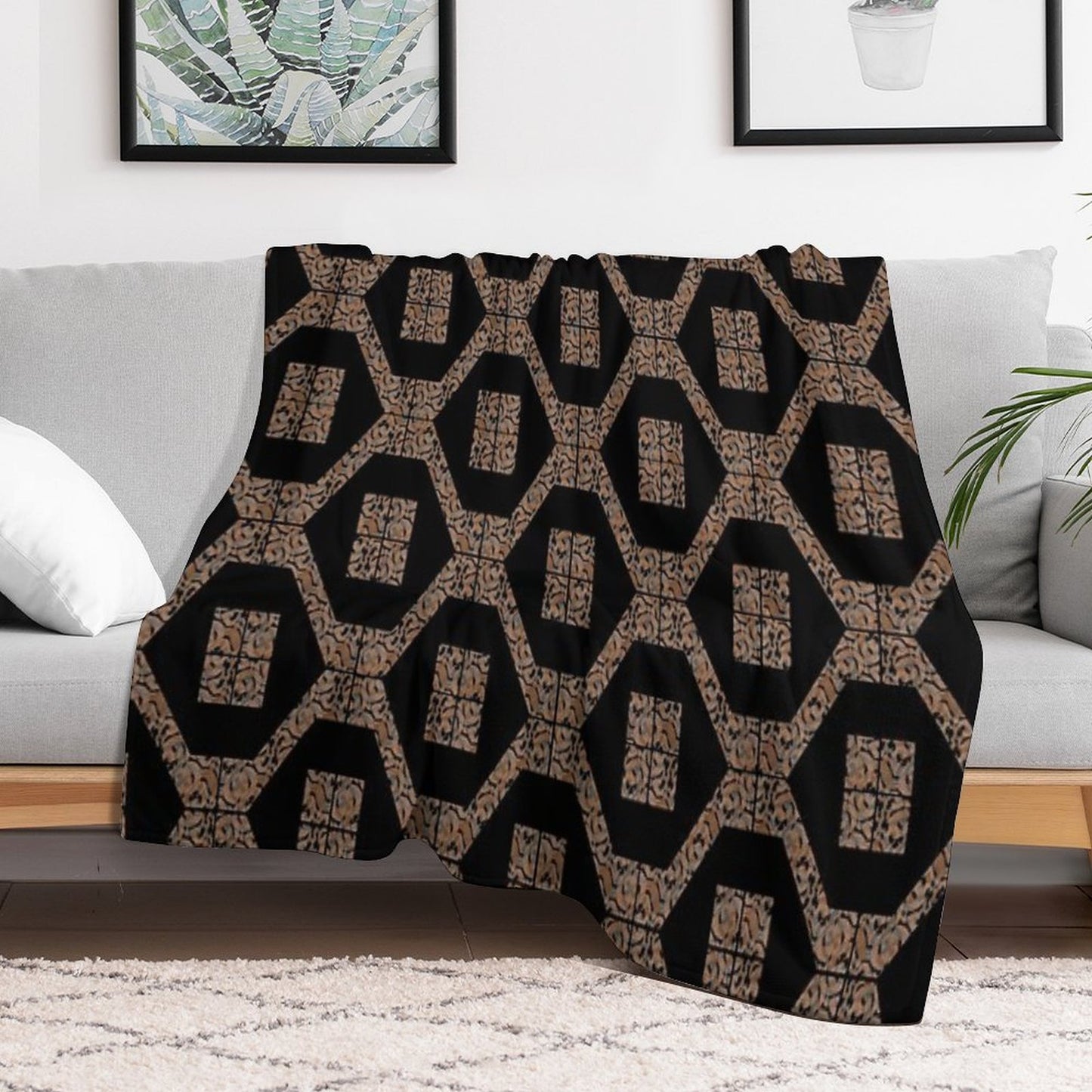 Decorative Geometric Design12 Versatility Throw Blanket