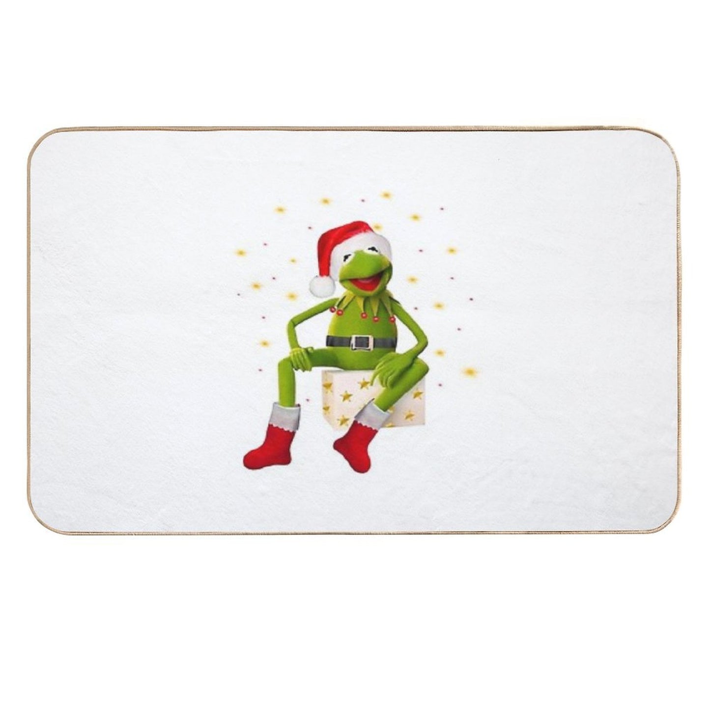 Kermit Muppet Show-Christmas  Toxin-Free Bath Mat