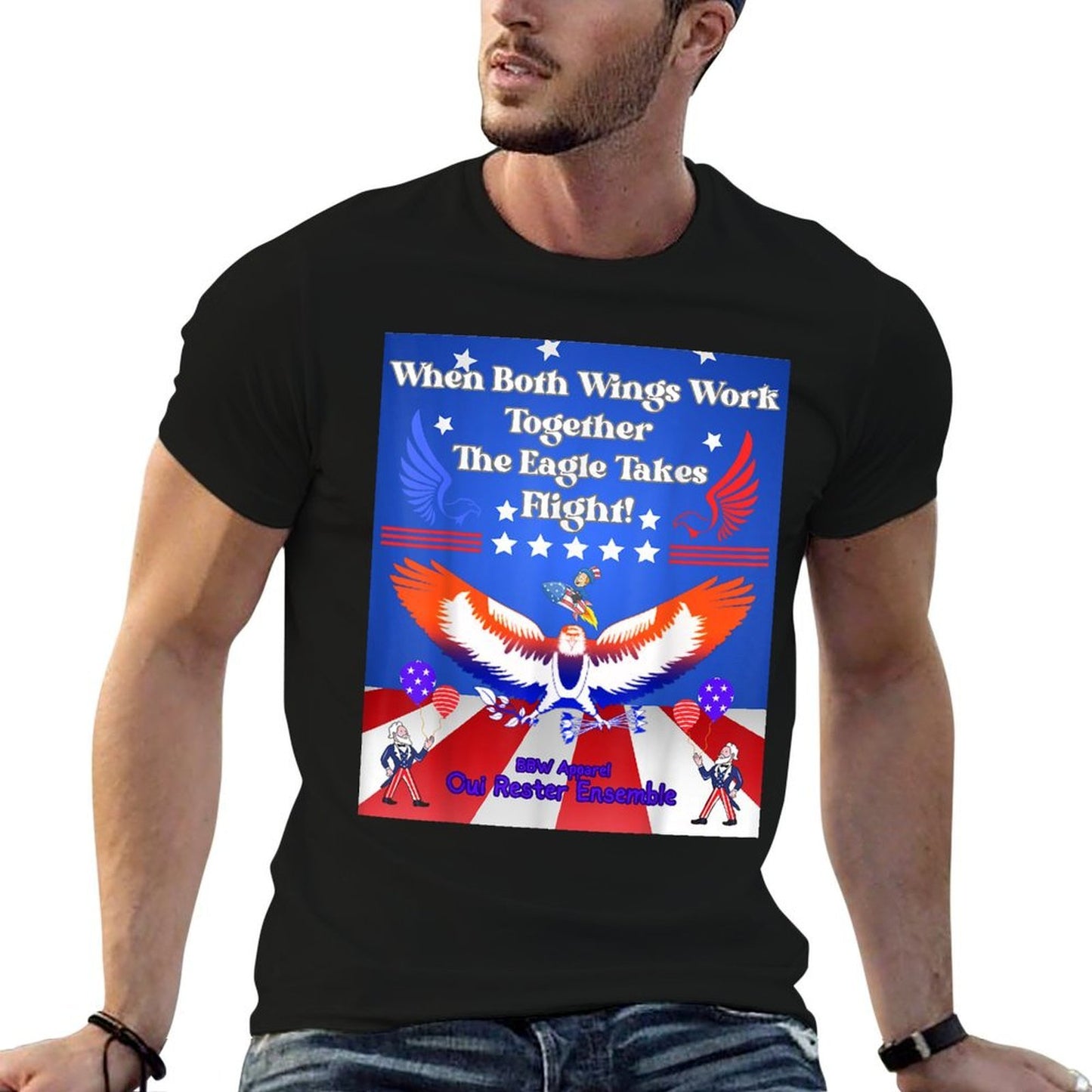 Best 4th of July, Liberal, Conservative, Right Left Wing  Vintage-inspired T-Shirt