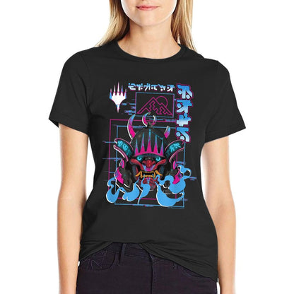 Magic The Gathering Kamigawa Neon Samurai Poster  Versatile T-Shirt